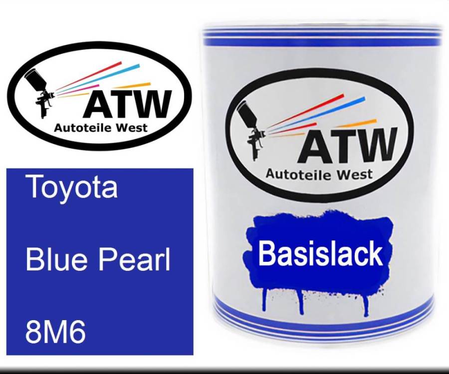 Toyota, Blue Pearl, 8M6: 1L Lackdose, von ATW Autoteile West.